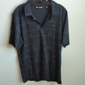 EUC Travis Mathew Polo with Palm Tree Pattern